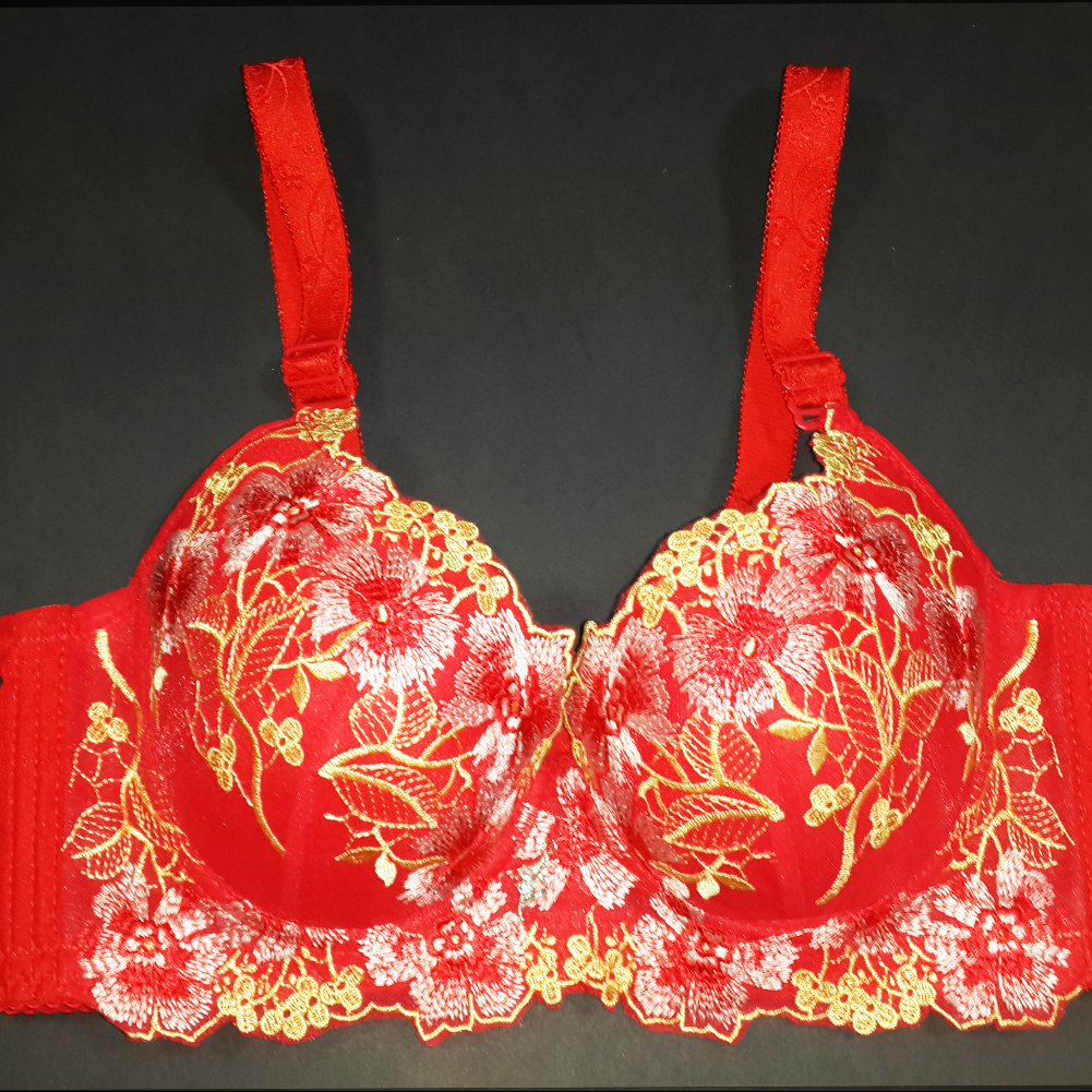 Sexy Women Plunge Side Support Push Up Embroidered Underwired 36c 38c Cup Bra Ebay 