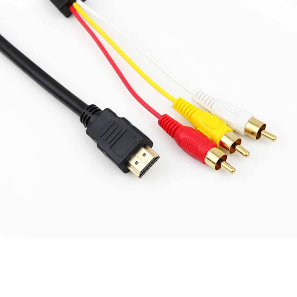 5ft HDMI Male to 3 RCA Video Audio AV Cable Cord Adapter for TV HDTV